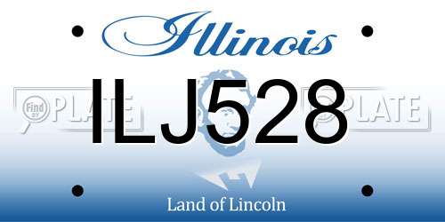 ILJ528 Illinois License Plate