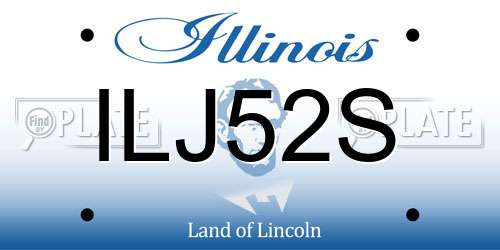 ILJ52S Illinois License Plate