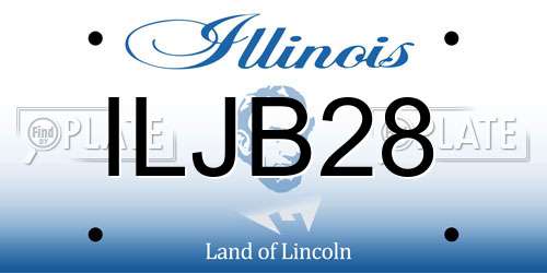 ILJB28 Illinois License Plate