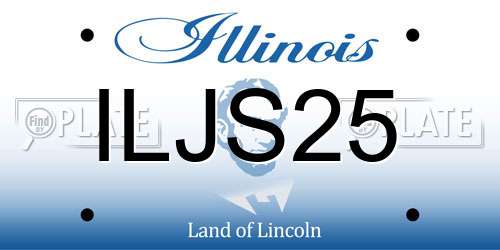 ILJS25 Illinois License Plate