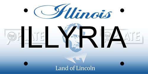 ILLYRIA Illinois License Plate