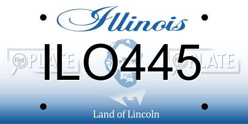 ILO445 Illinois License Plate