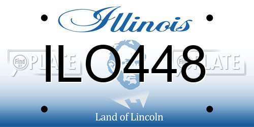 ILO448 Illinois License Plate