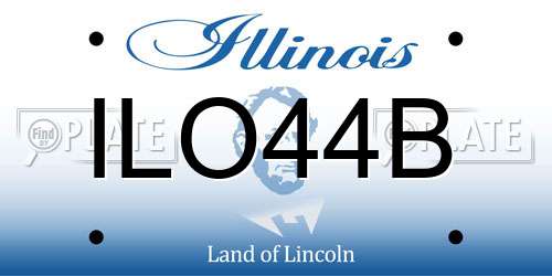 ILO44B Illinois License Plate