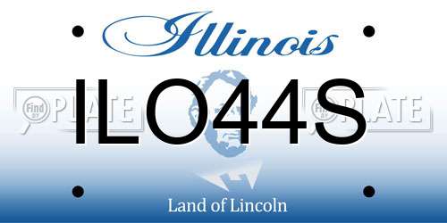ILO44S Illinois License Plate