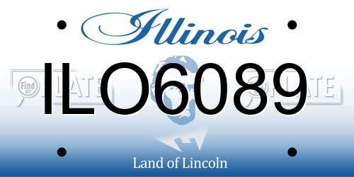 ILO6089 Illinois License Plate