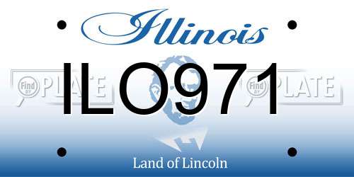 ILO971 Illinois License Plate