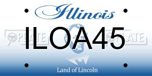 ILOA45 Illinois License Plate