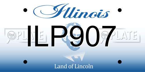 ILP907 Illinois License Plate