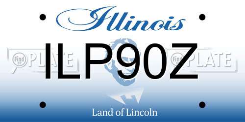 ILP90Z Illinois License Plate