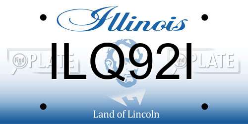 ILQ92I Illinois License Plate