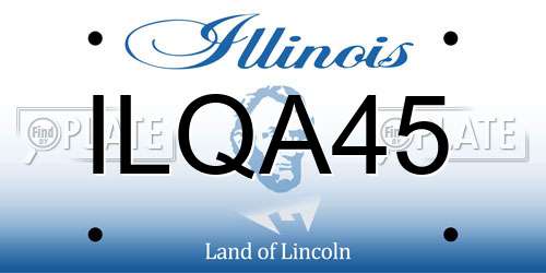 ILQA45 Illinois License Plate