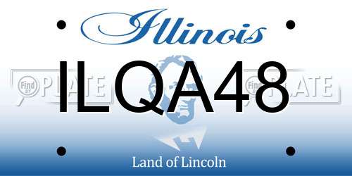 ILQA48 Illinois License Plate