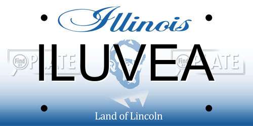 ILUVEA Illinois License Plate