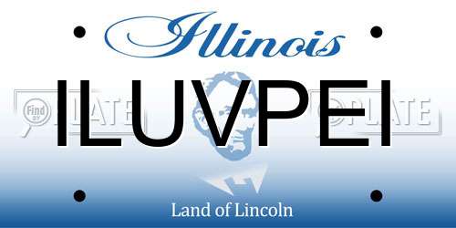 ILUVPEI Illinois License Plate