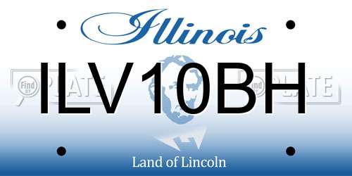 ILV10BH Illinois License Plate