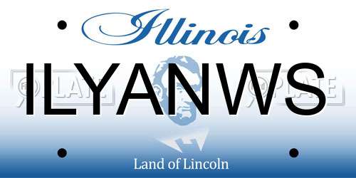 ILYANWS Illinois License Plate