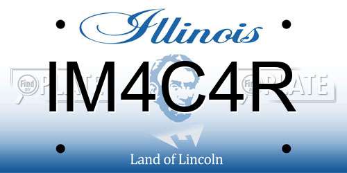 IM4C4R Illinois License Plate