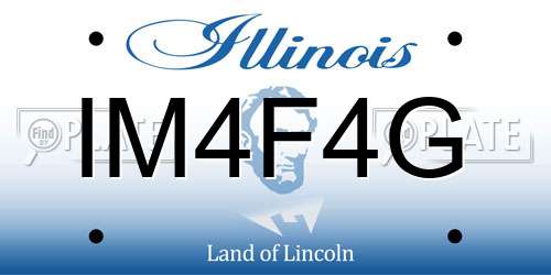IM4F4G Illinois License Plate