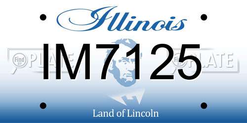 IM7125 Illinois License Plate