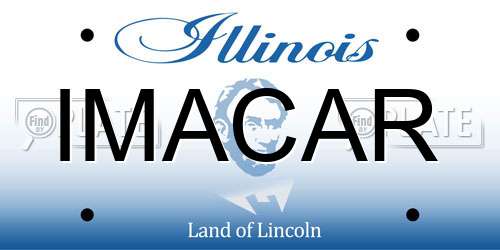 IMACAR Illinois License Plate