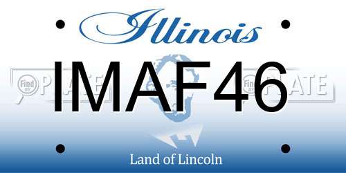 IMAF46 Illinois License Plate
