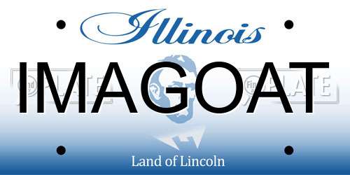 IMAGOAT Illinois License Plate