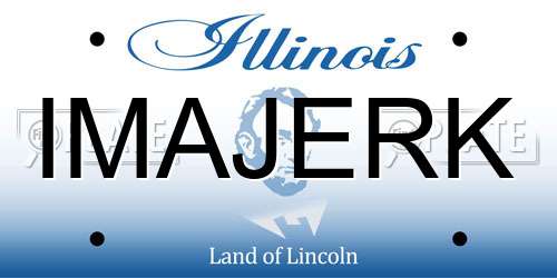 IMAJERK Illinois License Plate