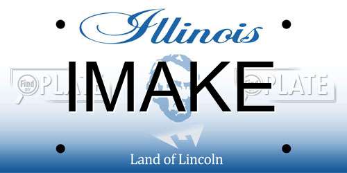 IMAKE Illinois License Plate