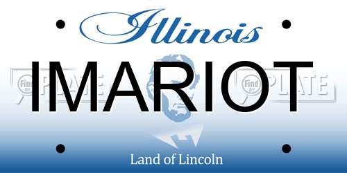 IMARIOT Illinois License Plate