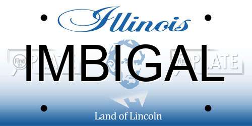 IMBIGAL Illinois License Plate