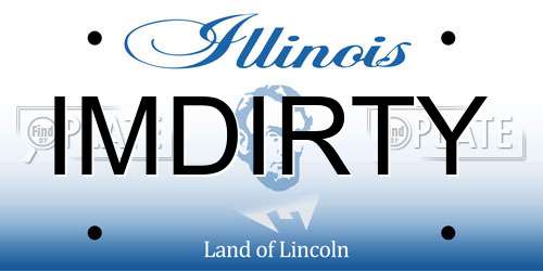 IMDIRTY Illinois License Plate