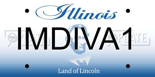 IMDIVA1 Illinois License Plate