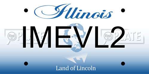 IMEVL2 Illinois License Plate
