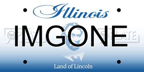 IMGONE Illinois License Plate