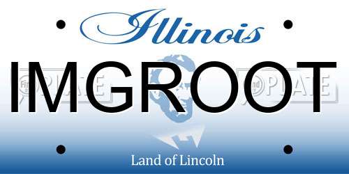 IMGROOT Illinois License Plate
