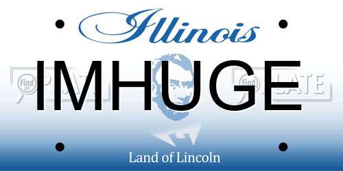 IMHUGE Illinois License Plate