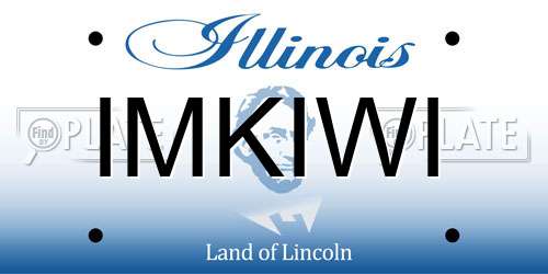 IMKIWI Illinois License Plate