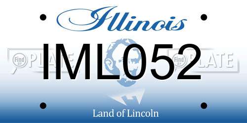 IML052 Illinois License Plate
