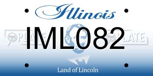 IML082 Illinois License Plate