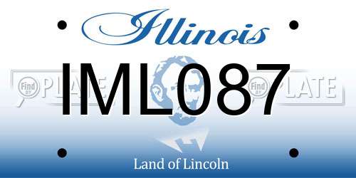 IML087 Illinois License Plate