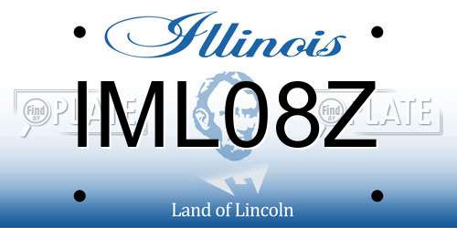 IML08Z Illinois License Plate