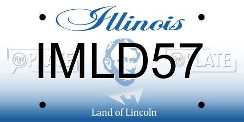 IMLD57 Illinois License Plate