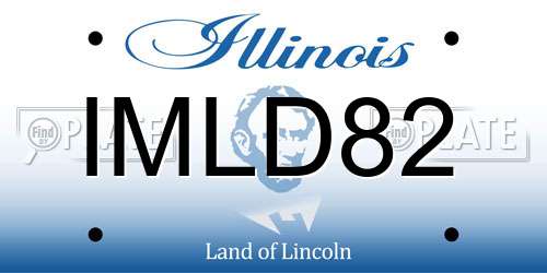 IMLD82 Illinois License Plate