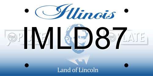IMLD87 Illinois License Plate