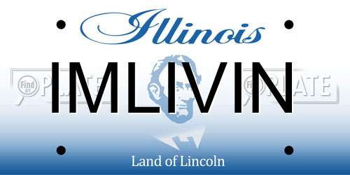 IMLIVIN Illinois License Plate