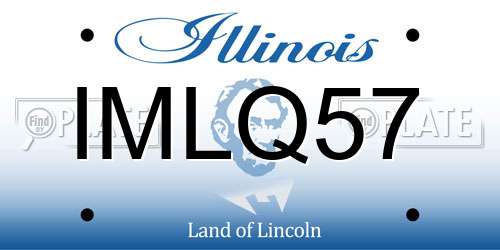 IMLQ57 Illinois License Plate