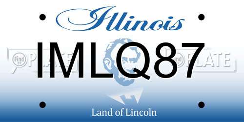 IMLQ87 Illinois License Plate