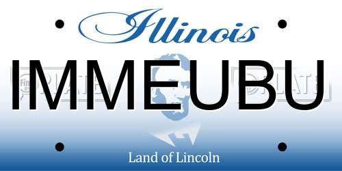 IMMEUBU Illinois License Plate