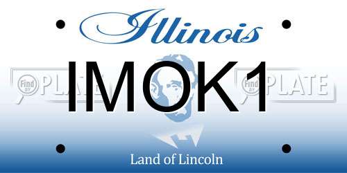 IMOK1 Illinois License Plate